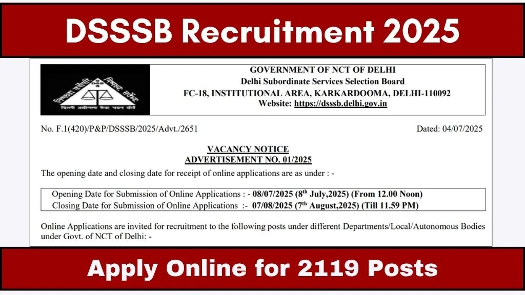 dsssb-recruitment-2025